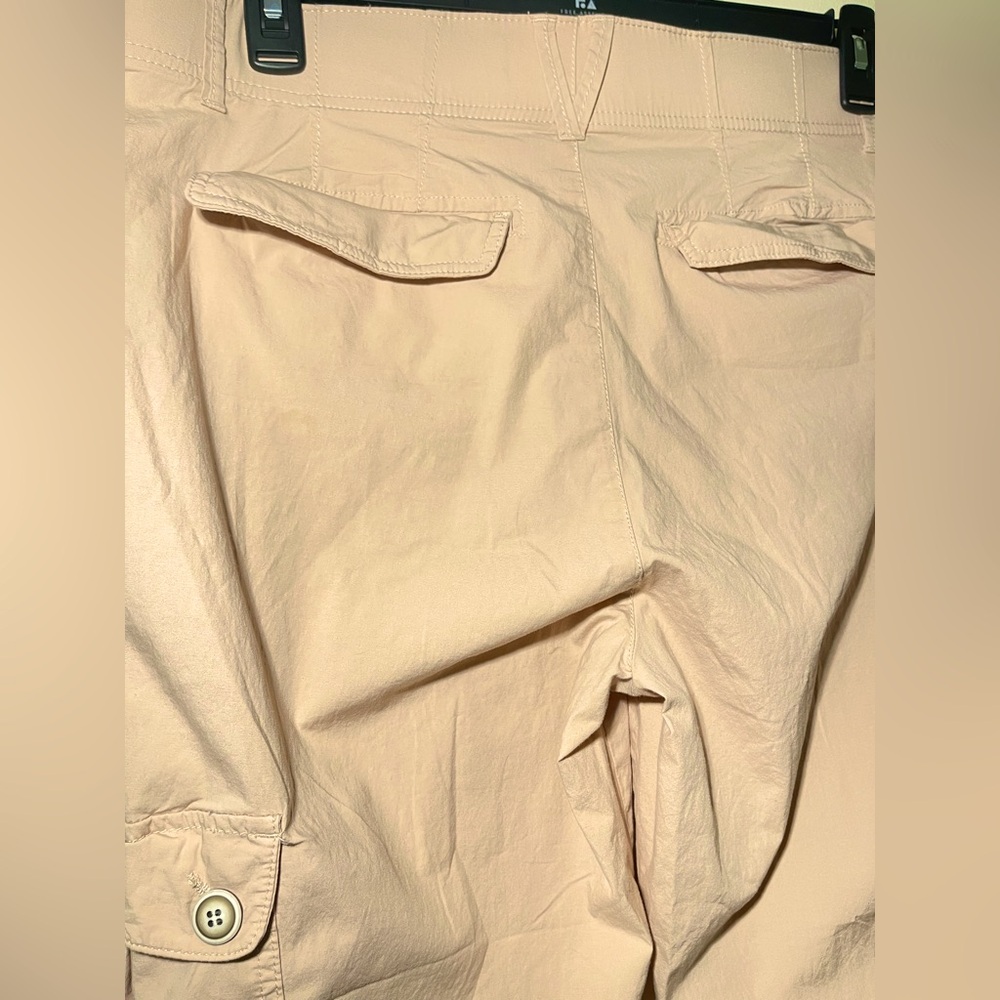 Democracy “Ab” Solution Women's Pink Cargo Crop Pants Size 14 - Picture 5 of 5